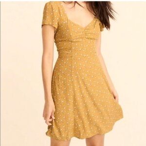 Abercrombie & Fitch mustard floral dress